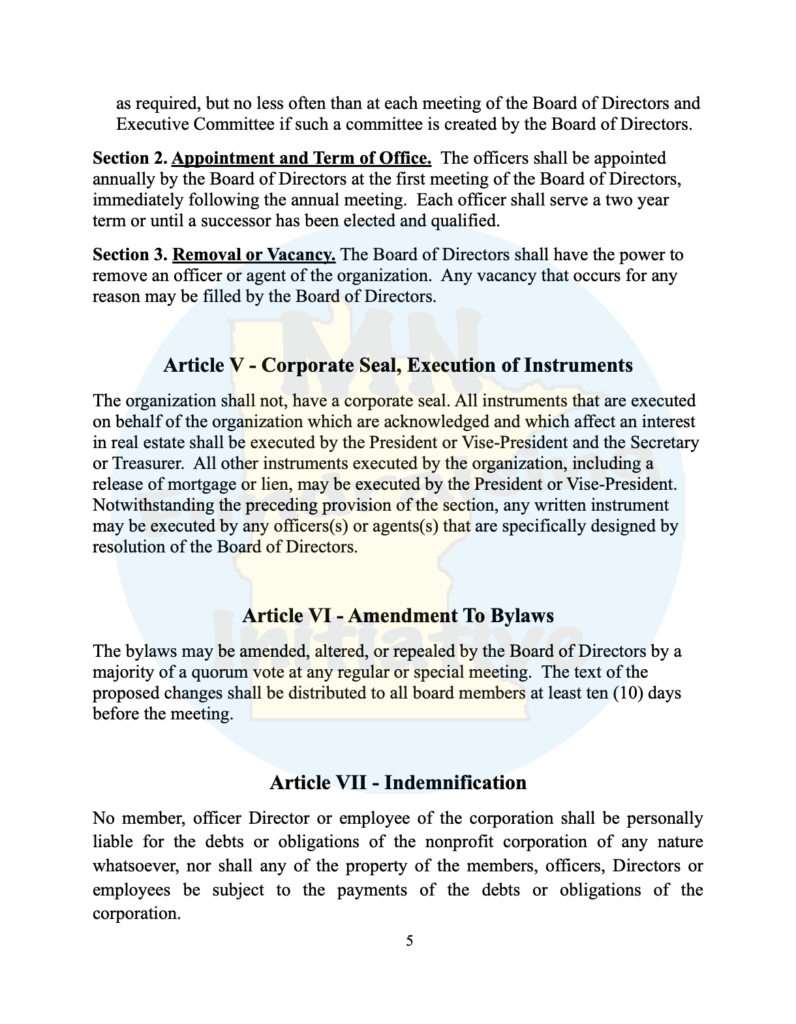 MNFI bylaws page 5